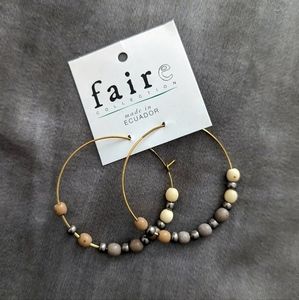 Beaded Hoop Earrings